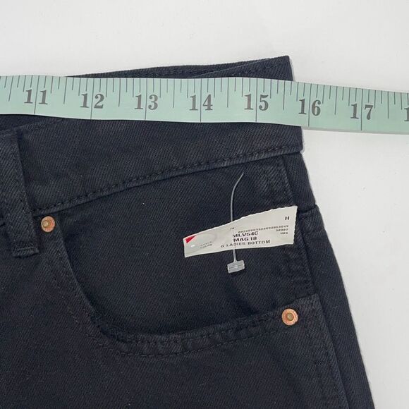 Pacsun Womens High Rise Button Fly Distressed Baggy Jeans Eco Black Size 30 NWT - Picture 11 of 13